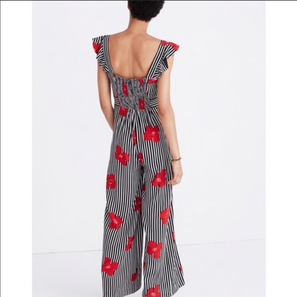 NWT Madewell Plumeria Cut Out Jumpsuit in Orchids - Picture 3 of 4